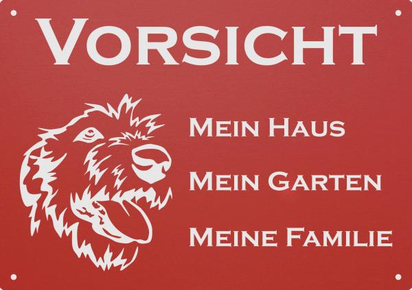 Irischer Wolfhund | Irish Wolfhound Aluminium Warnschild